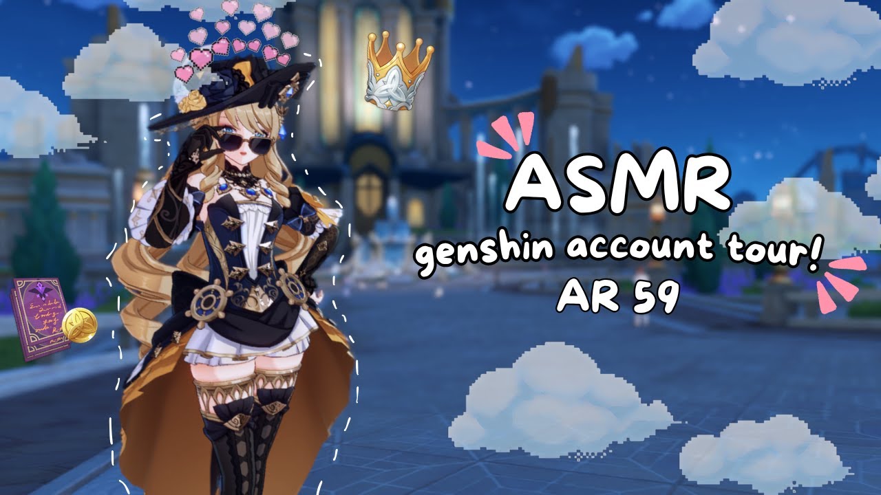 ASMR | one year genshin account review! (showcases + whispers) ˚ ༘ ೀ⋆｡˚