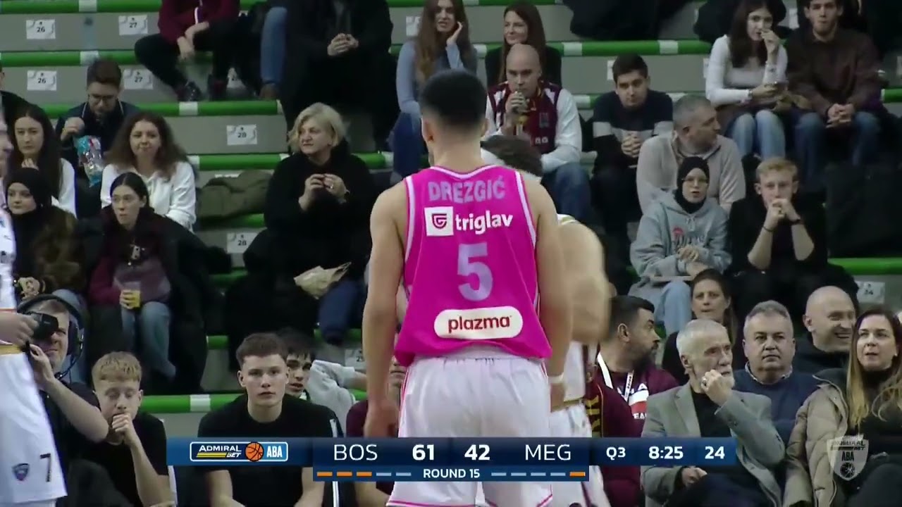 AdmiralBet ABA League 25/26, extended HL, Round 15: Bosna BH Telecom - Mega Superbet (18.1.2026)