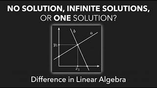 DIfference Between No Solution, Infinite Solutions, and One Solution in Linear Algebra