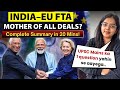 India–EU FTA Explained: Why It’s Called the ‘Mother of All Deals’ for India | UPSC Mains 2026