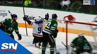 Ryan O'Reilly Hounds Puck, Gets It To Vladimir Tarasenko For Blues Goal