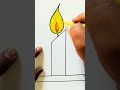 Convert 1 into Candle | Easy Number Drawing for Nursery Kids