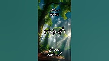 القران الكريم - سورة عبس ـ الأية (٣٤-٣٧) ـ بصوت القارئ الشيخ #محمود_الشحات