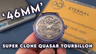 SUPER CLONE Quasar Tourbillon 46mm Transparent Case