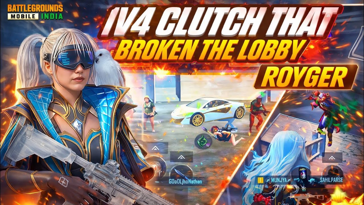 1v4 Clutch That Broke the Lobby 😈🔥 | BGMI Insane Gameplay Royger
