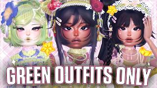 ONLY Wearing *GREEN* Outfits In Dress To Impress!! (Roblox)