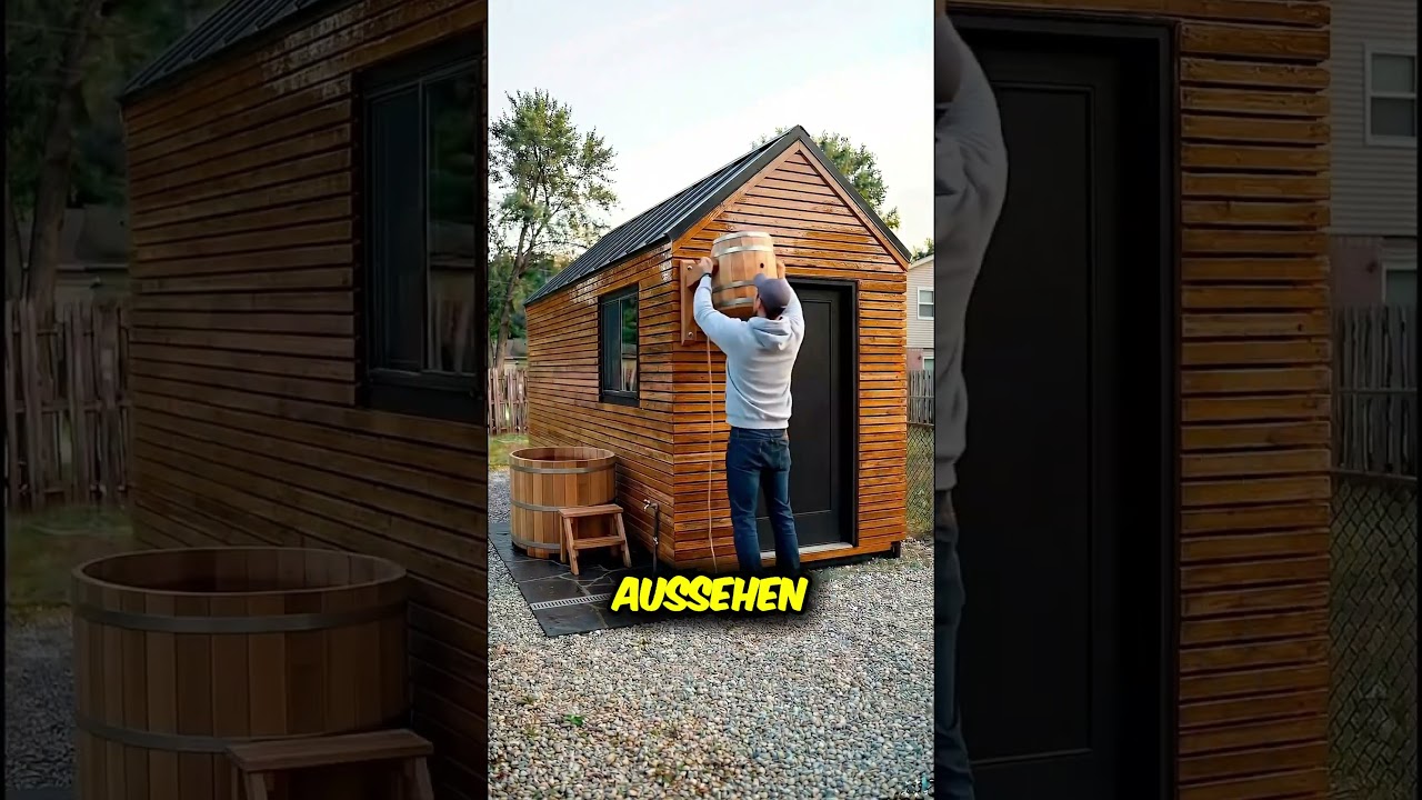 Ein junger Mann verwandelt einen alten Container in eine beeindruckende Sauna 🔥🪵