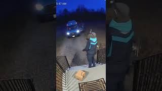 Amazon Driver Surrounded by Coyote Pack