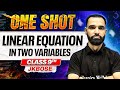 JKBOSE Class 9th Maths | Linear Equation in Two Variables | Chapter 4 | ONE SHOT | JKBOSE Wallah