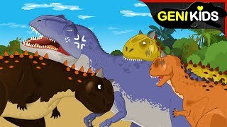 Carnotaurus vs. Giganotosaurus in the Cretaceous Period | Dinosaur World ★ GeniAdveture