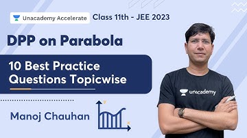 DPP on Parabola | 10 Best Practice Questions Topicwise | Class 11th - JEE 2023 | Manoj Chauhan