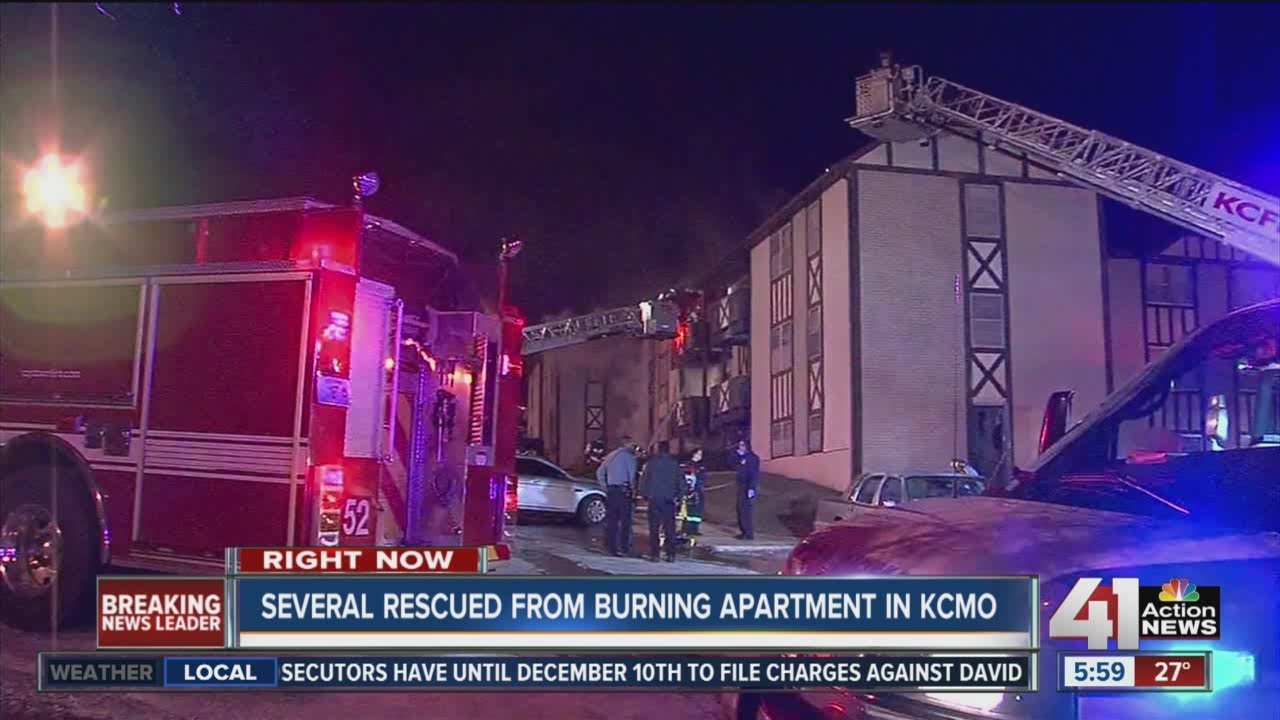 Firefighters rescue 12 from KCMO apartment fire YouTube