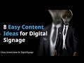 8 easy content ideas for digital signage