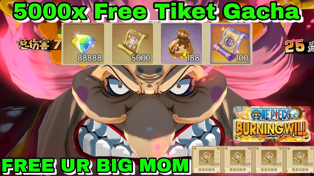 One Piece Burning Will Free UR Big Mom & 5000x Gacha