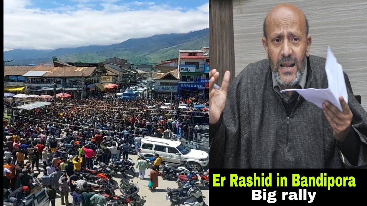 Abrar Rashid in Bandipora live | Er Rashid rally in Bandipora live | # ...