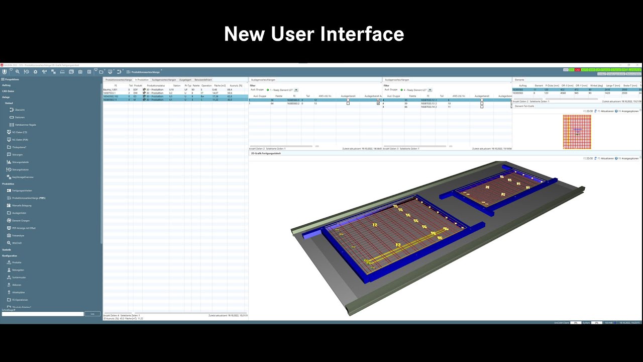 Automated production of precast concrete elements with UniCAM.23