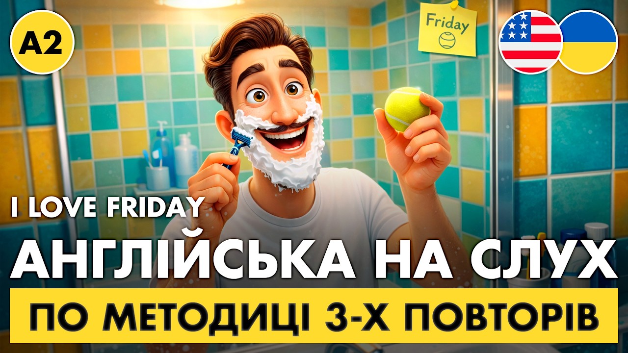 Навчися ЧУТИ і РОЗУМІТИ англійську || Проста розповідь для початківців || 😊 I love Friday (A2)