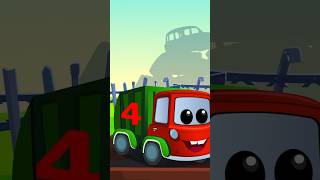 Five Little Garbage Trucks #shorts #viral #trending #cartoon #toddlersongs