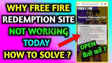 Free Fire Redemption Site Not Working | Ff Redemption Site Login Problem