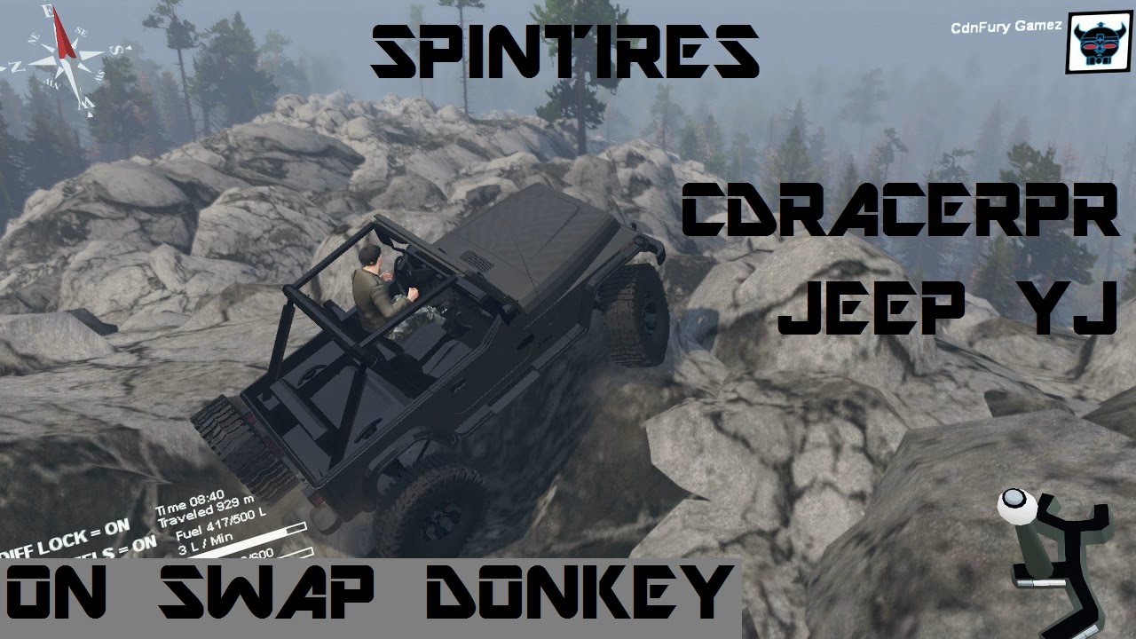 Spintires W Ps4 Controller Cdracerpr Yj Jeep On Swamp Donkey Part 1 Youtube
