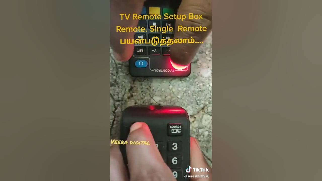 How to connect scv set up box remote with TV remote in tamil YouTube