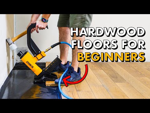 Installing HARDWOOD FLOORING for the FIRST TIME 🛠 How To Install Wood