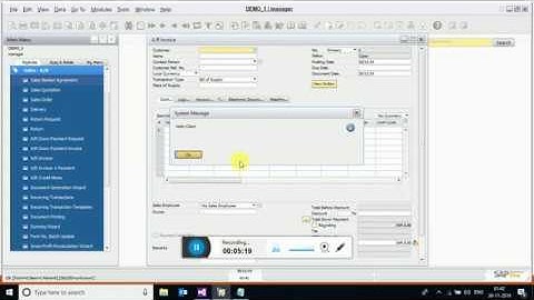 Working With SAP Business One System Form - Part 2