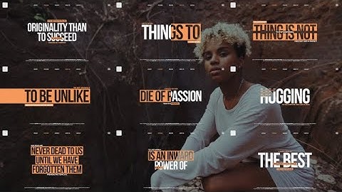 Typography V.2 Premiere Pro Templates