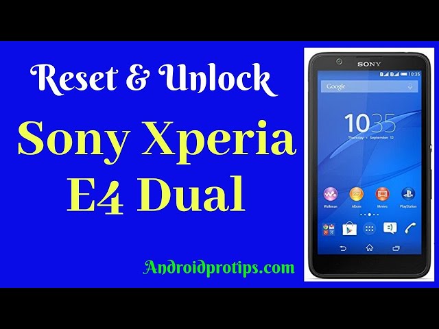 How to Reset & Unlock Sony Xperia E4 Dual - YouTube