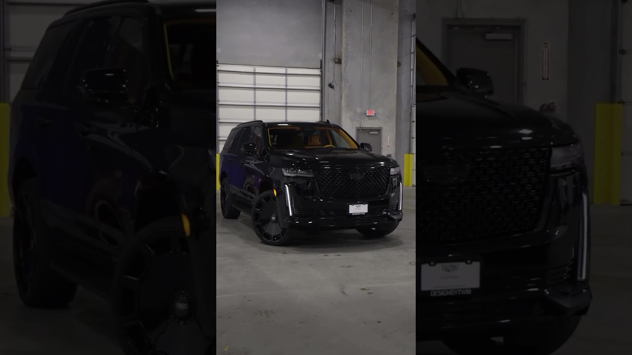 Custom Cadillac Escalade with Orange interior and 26" Forgiato Wheels!