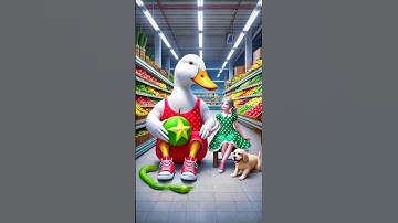 ❤️ Evolution of Duck: Big duck and Cute baby in shopping mall 🥰 76 #cat #cute #love #shorts
