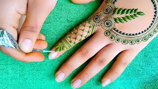 Stylish & Modern Style Back Hand Mehndi Design || Beautiful Teej Special Mehndi Design