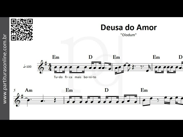 Deusa do Amor ♪ Olodum | Partitura class=