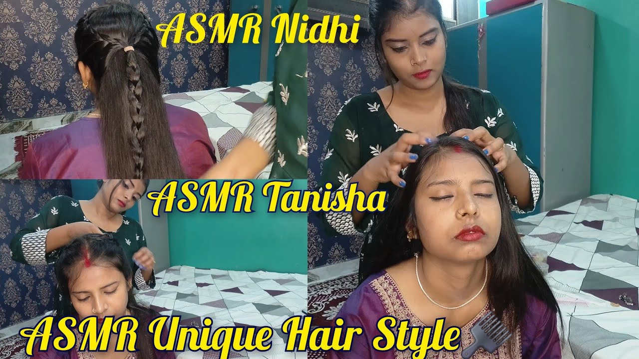 My Cute Little Sister Styles My Hair 💕 | Super Tingly Hair Brushing ASMR