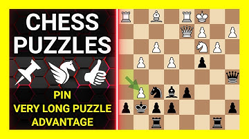 Chess Puzzles to Practice. Themes: Pin, Very long puzzle, Advantage. Learn Chess