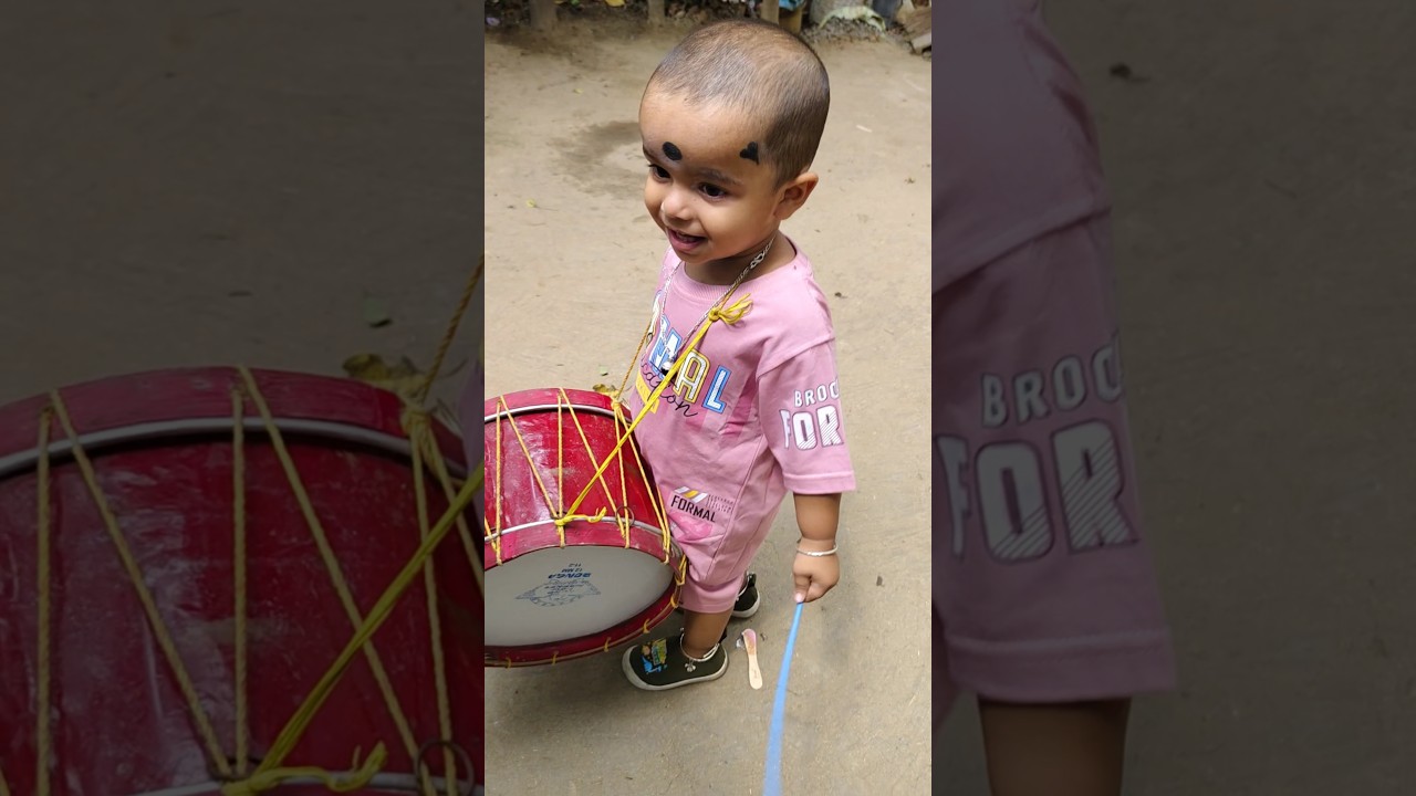 bachha kaisa dhol baja raha hein 