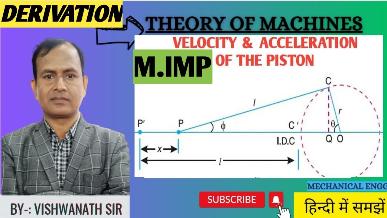 Find Velocity And Acceleration For Reciprocating Engine.Velocity And ...