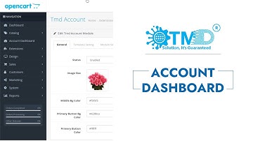 Opencart Account Dashboard Pro