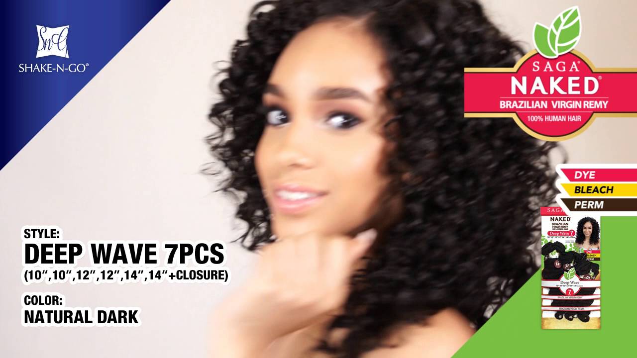Saga Naked 100 Brazilian Virgin Remy Human Hair Weave Deep Wave