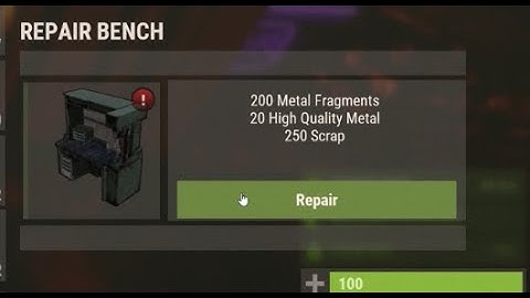 Rust Broken Tier 3 workbench Cost.