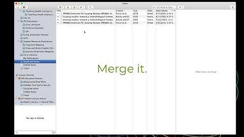 Identifying and Merging Duplicates in Zotero