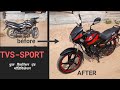 Tvs sport bike modification, restoration and repaint ! Full time lapse bike build video !