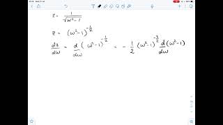 Find the indicated derivatives. \frac{dz}{dw} if z = \frac{1}{\sqrt{w^{2}-1}} | Plainmath