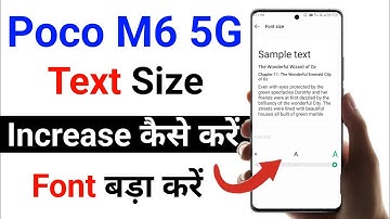 poco m6 5g text size increase kaise kare | how to increase text size on poco m6 5g