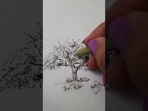 إظهار شجره بتقنية التنقيط فقط