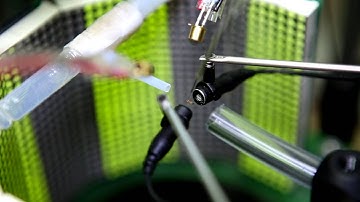 A fruit fly in an experimental virtual reality arena