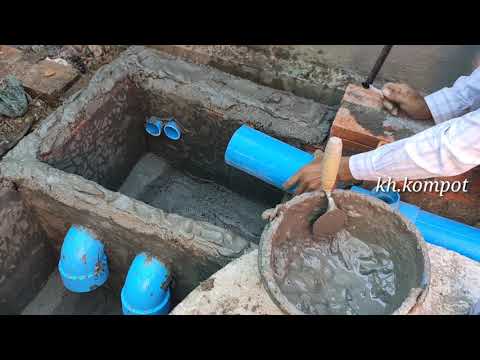 How to make a toilet system របៀបធ្វើប្រព័ន្ធលូបង្គន់កុំអោយឆាប់ពេញ kh.kompot contruction khmer