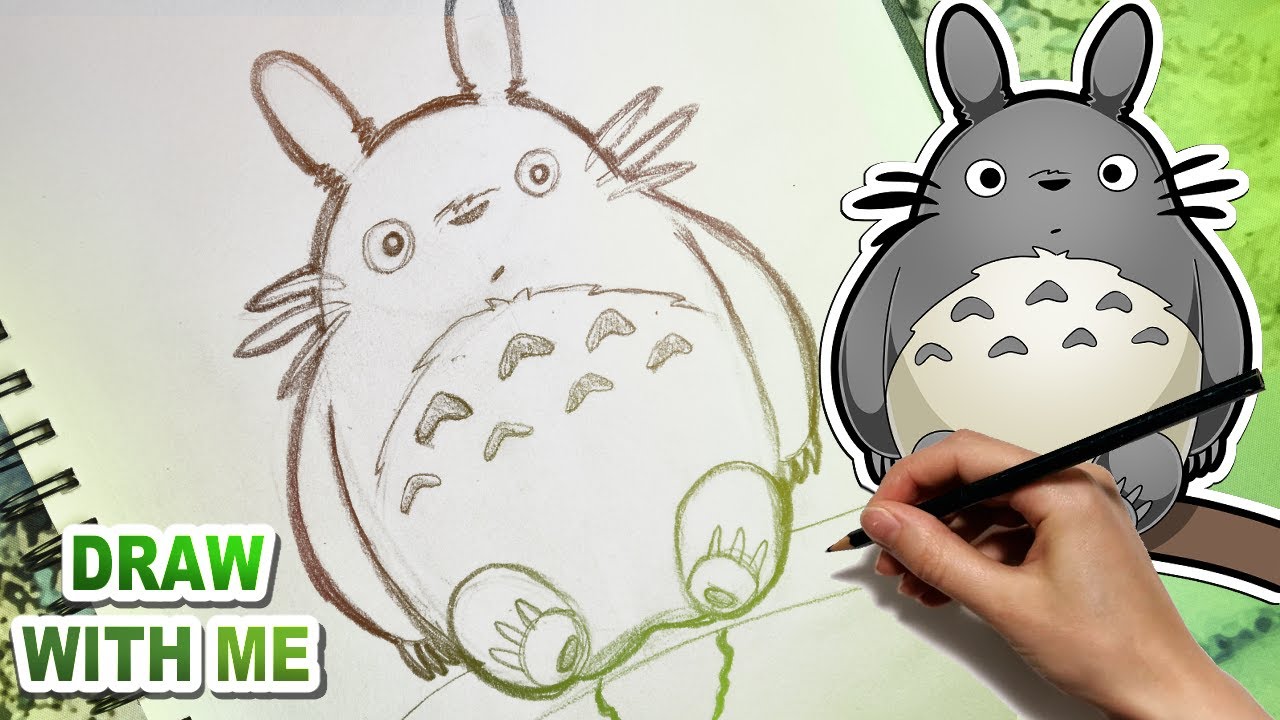 How To Draw Totoro Pencil Easy Step By Step Art Lesson Youtube