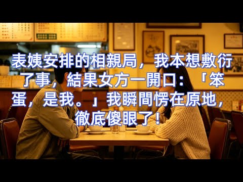 表姨安排的相親局，我本想敷衍了事，結果女方一開口：「笨蛋，是我。」我瞬間愣在原地，徹底傻眼了！#小說 #有聲書 