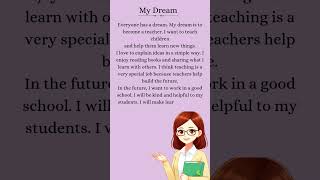 My Dream ✨ I Want to Be a Teacher 👩‍🏫 | English Essay #english #myambition #spokenenglish